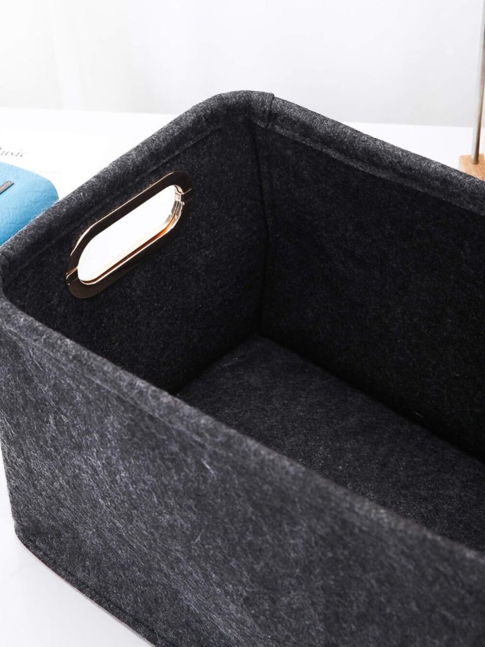 Collapsible Storage Bins Foldable Felt Fabric Storage Basket Organizer Boxes Con - Picture 6 of 8